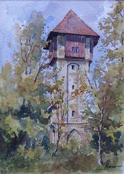 Adolf Kroner, Tower on the Castle Hill in Erlangen