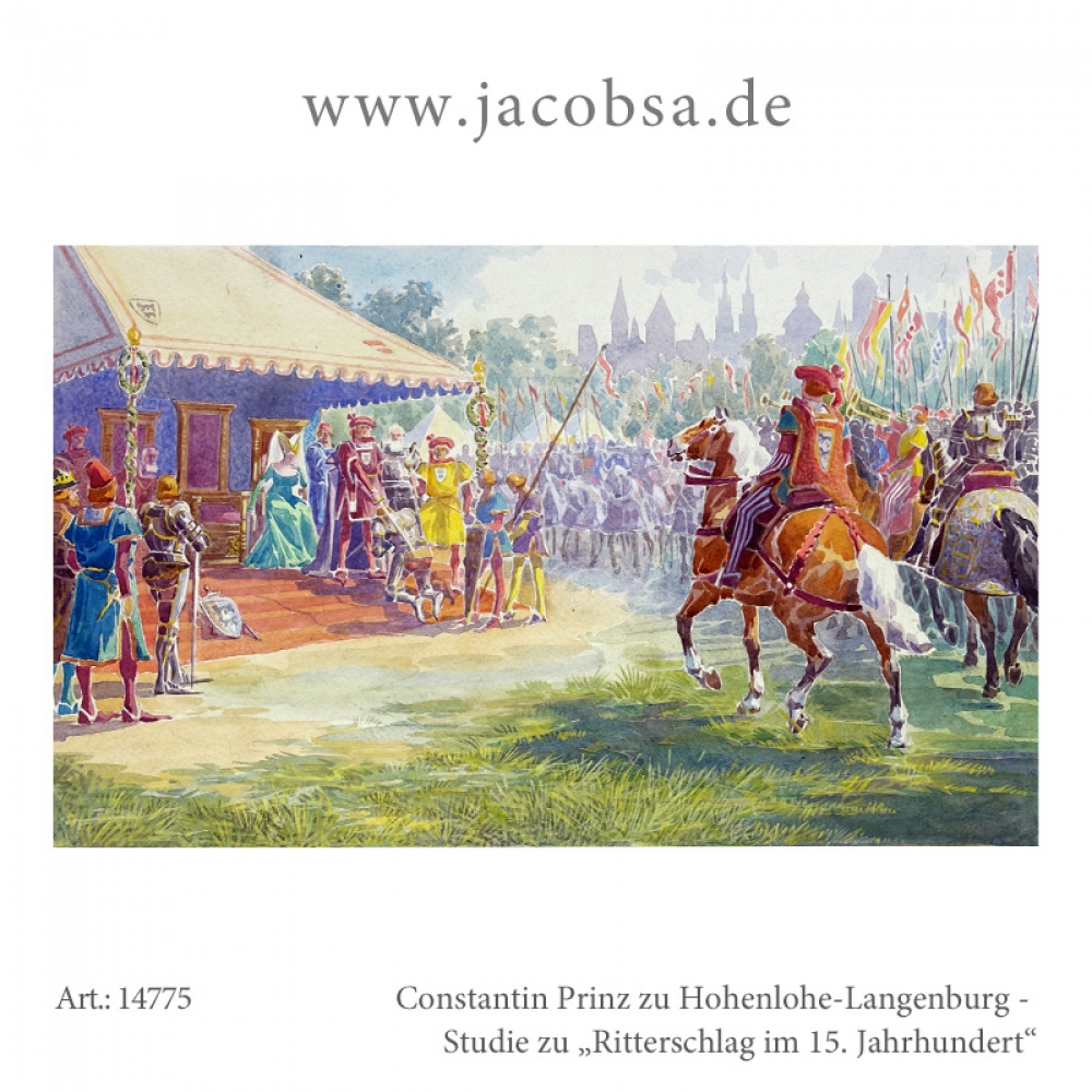 Constantin Prinz zu Hohenlohe-Langenburg, Studie zu "Ritterschlag im 15. Jahrhundert"