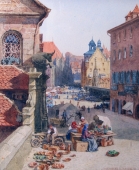 Theodor Alphons, Blick von der Fleischbrücke über den Hauptmarkt zur Kaiserstallung
