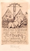 Schiestl Rudolf, Margarete Schiestl Geburtskarte
