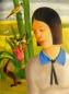 Preview: Heinrich Heidner (zugeschrieben), "Biotop" Frauenporträt in einer Naturlandschaft