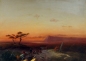 Preview: Johannes Franciscus Hoppenbrouwers, Südliche Landschaft im Abendlicht