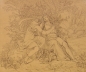 Preview: Andreas Joseph Fortner, drawing for an oil painting