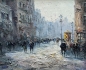 Preview: Monogramist A.B.?, Paris street scene 1922