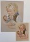 Preview: Elisabeth Thalmann, Mädchen mit Puppe, Original Aquarell als Vorlage zur beiliegenden Postkarte