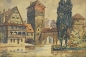 Preview: Eduard Schotte, Nürnberg Weinstadel mit Wasserturm und Henkersteg