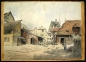 Preview: Rudolf Geissler, Nürnberger Hinterhof mit Blick auf die Lorenzkirche