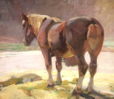 Andreas Bach (1886-1963), resting horse