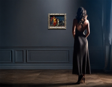 Preview: Eugène Devéria zugeschrieben, Hofnarr mit Hund und Papagei