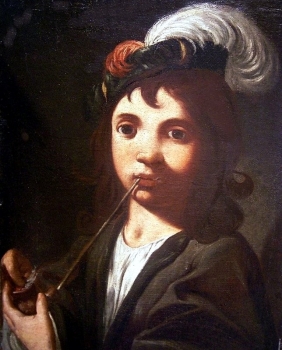 Nicolas Régnier, Boy with Hat and Pipe