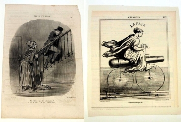Honore Daumier, Sammlung von 12 Lithografien (Teilweise aus LE CHARIVARI)