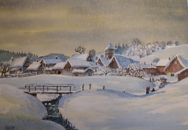 Franz Krauss, Kirchfembach im Winter