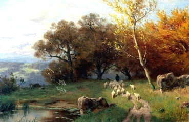 August Karl Martin Splitgerber, Landschaft mit Schafherde