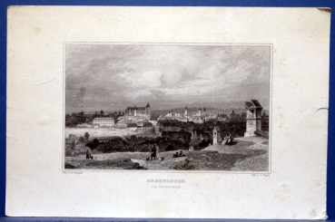 J. Poppel (1807-1882), E. Gerhardt, Regensburg vom Calvarienberg