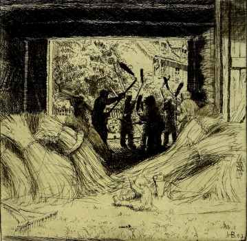 Hans Barthelmeß, Arbeit in der Scheune