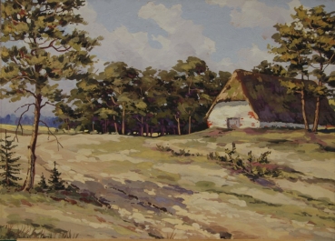 Norddeutscher (?) Landschaftsmaler (um 1900), Bauernkate