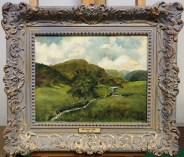 Hermann Gradl, Fränkische Landschaft mit Bach