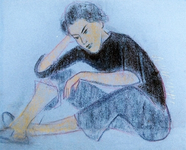 Gudrun Kunstmann, Auf den Boden sitzende Frau