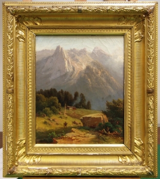 Ludwig Sckell, Jäger in Gebirgslandschaft