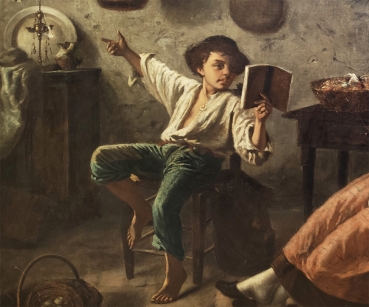 Giuseppe Carnelli, Boy Reading Aloud - Italy 19th
