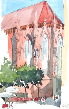 Peter Leonhardt, Rückseite der Sebalduskirche Nürnberg