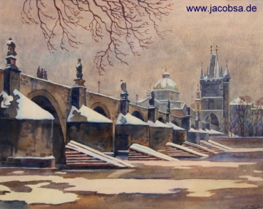 Karl Seubert, Karlsbrücke in Prag