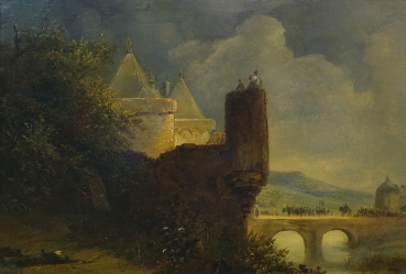 Wijnand Jan Joseph NUYEN, Flusslandschaft mit Ruinen
