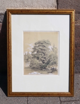 Albert Emil Kirchner, River Landscape by Schäftlarn