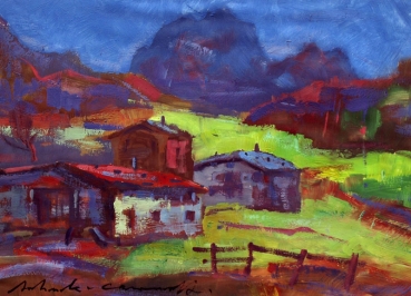 Erwin Shoultz-Carrnoff, Voralpenlandschaft