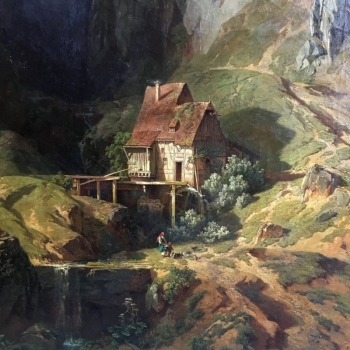 Preview: August Christian Geist, Mühle im Gebirgstal