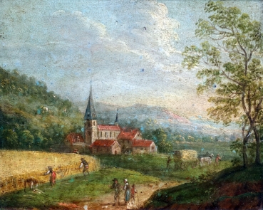 Schillingsfürst, Frankenheim mit dem Pfarramt des Pfarrers Hopf um 1850