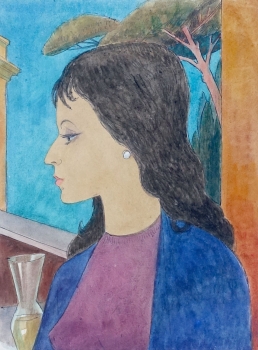 Willi Hertlein, Woman with blue jacket