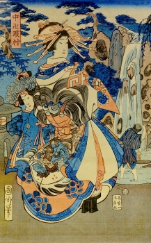Japanischer Künstler, Farbholzschnitt nach Utagawa Hiroshige