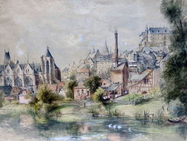 Blick auf Marburg an der Lahn