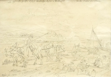 Johann Adam Klein, An der Tiber bei Rom