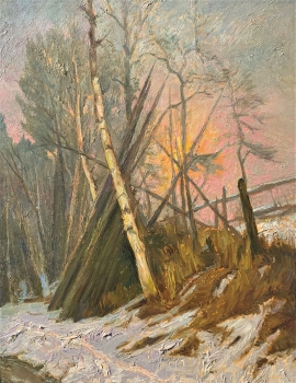 Hans Oertle, Birkenweg im Winter