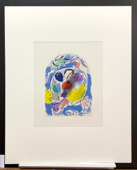 Marc Chagall, Jerusalemer Fenster /Drucker Mourlot, A. Sauret Paris 1962, Beidseitig
