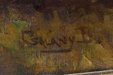 Béla Csalány, Three young men in the grass