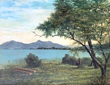 August Carl Graf von Seinsheim (zug.), view over Lake Starnberg to Possenhofen