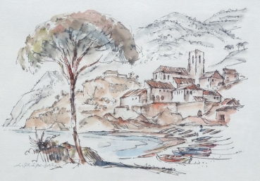 Ludwig Schäfer-Grohe, Coastal landscape west of San Sebastian
