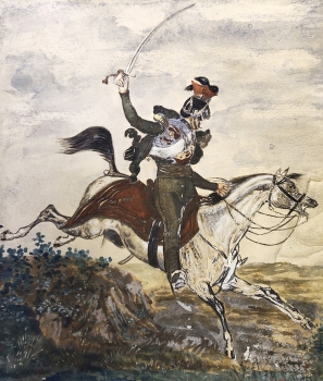 J. Schwanthaler, Husar beim Angriff