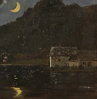 August Richard Zimmermann, View of the Lake in Moonlight