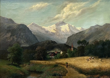 Carl Kricheldorf, Harvest in a Mountain Village