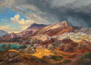 Bernhard Fries (attributed), Southern Italian Landscape