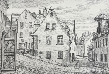 Laaber, Altstadt von Schwabach 1947