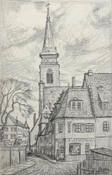 Laaber, Schwabacher Altstadt mit Kirchturm