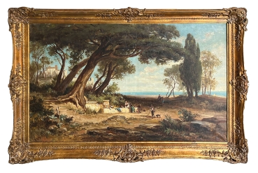 Preview: August Christian Geist, Fountain near Ariccia