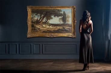 Preview: August Christian Geist, Fountain near Ariccia