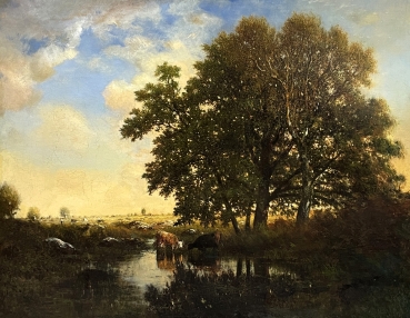 Gilbert Davis Munger, Landschaft mit Kühen