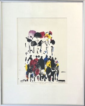 Oskar Koller, Personengruppe mit Blumen